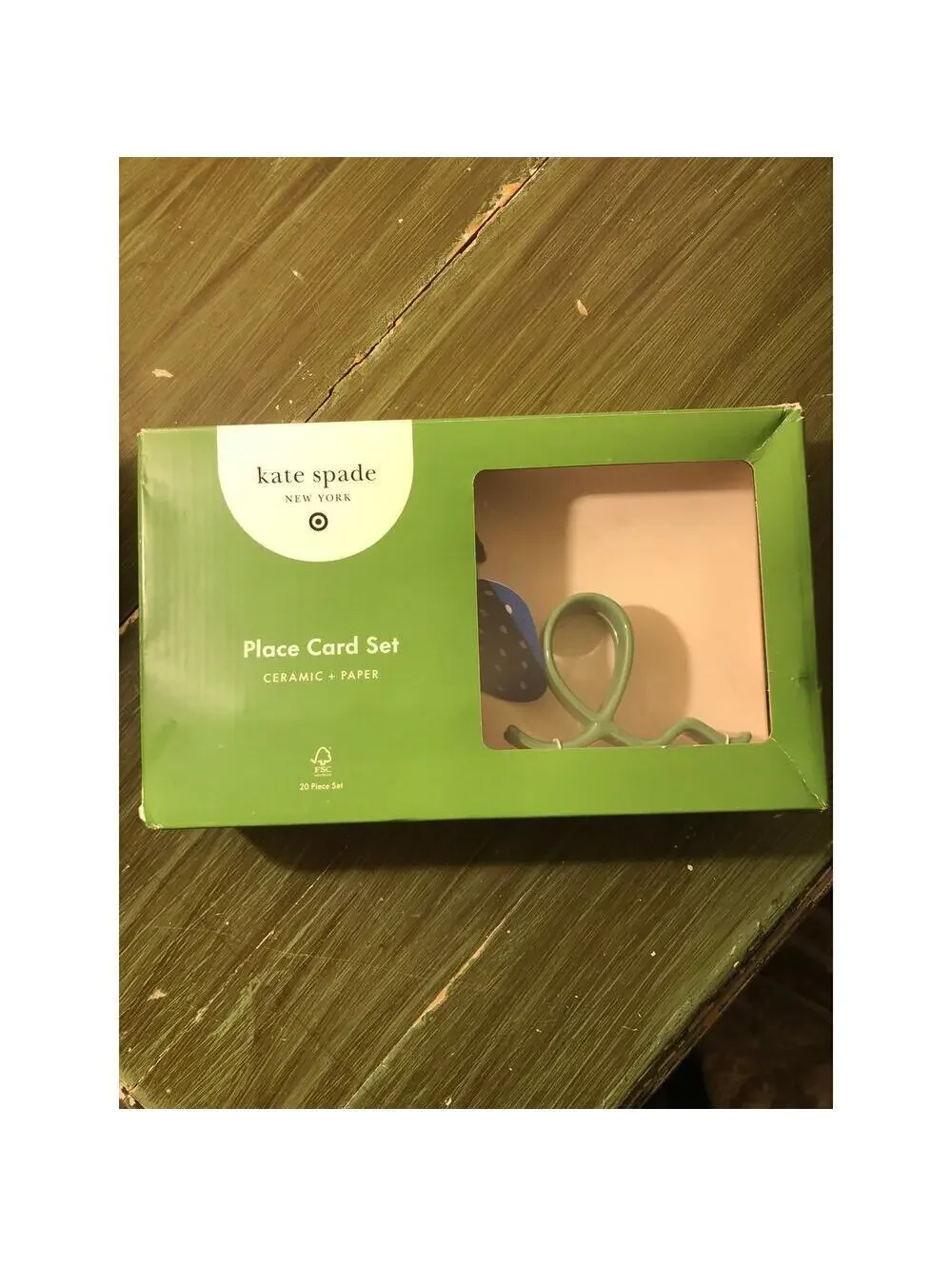 Kate Spade x Target NIB Ceramic Place Card Set